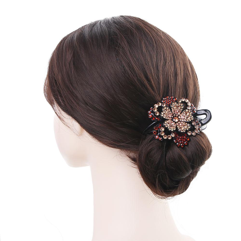 Clip Headdress Hairpin Rhinestone Hair Claw Flower Duckbill Clip Ponytail Holder Hair Accessories