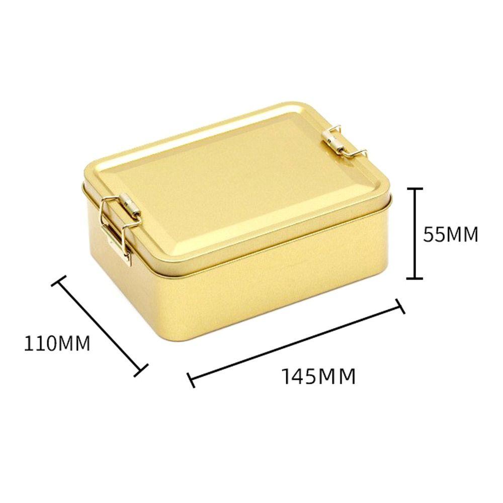 With Lid Tinplate Box Rectangular Shape Durable Material Rectangular Iron Box High Quality With Buckle Metal Storage Box