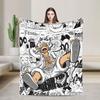 Katakuri Figure Flannel Blankets Monkey D Luffy Awesome Throw Blankets for Bed Sofa Couch 125*100cm Bedspread