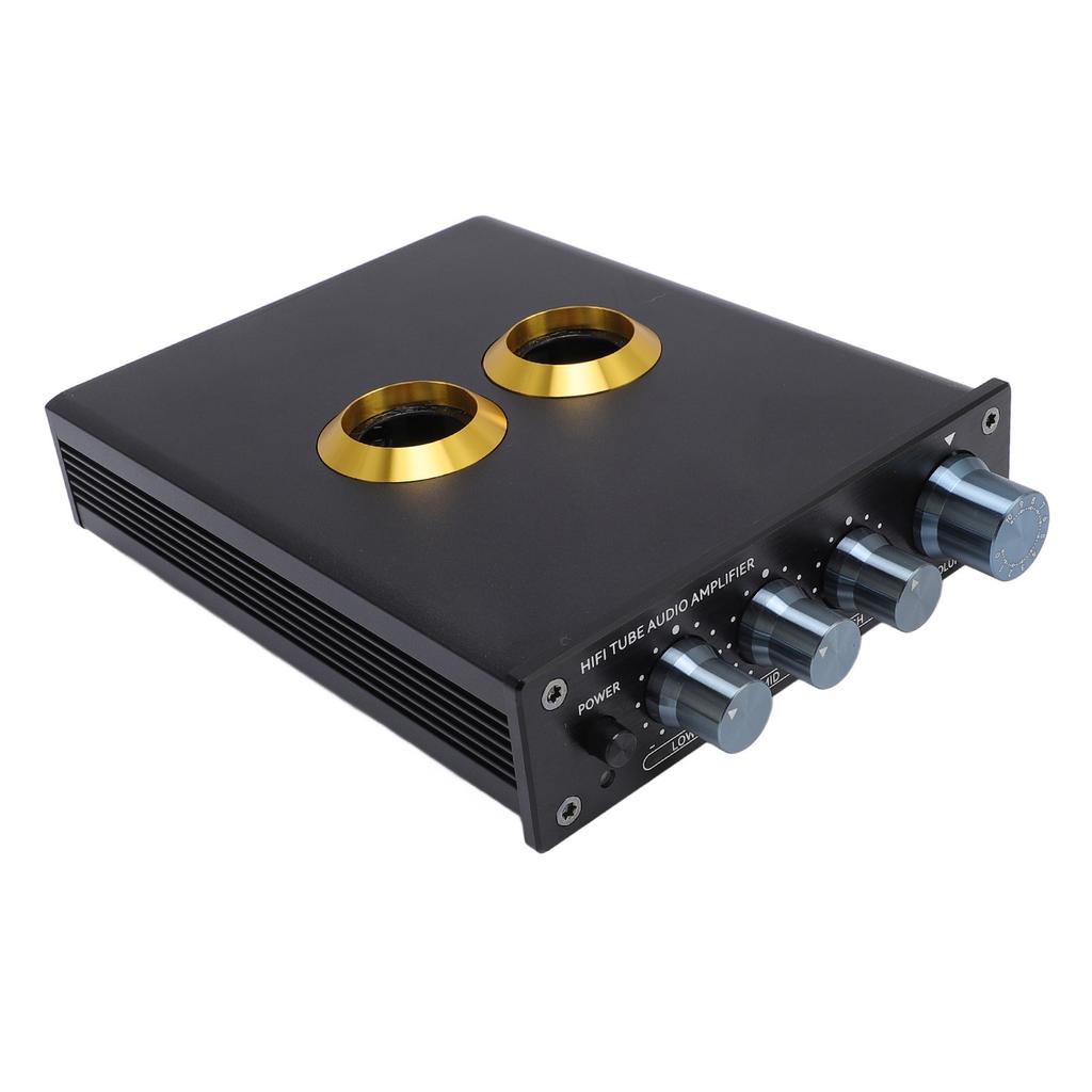 Bench Preamplifier Compact Built in Circuit Guard Electric Tube HiFi Audiophile Preamplifier for Home EU Plug