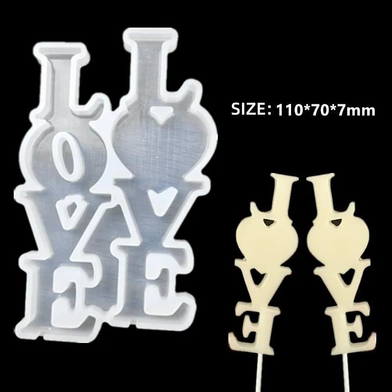 Silicone Lollipop Molds Round Heart Star Rabbit Shape Candy Mold Cake Topper Decorating Tools Chocolate Biscuit Baking Mould