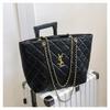 Diamond Lattice Women's Autumn Bag - Korean Style Large Capacity Chain Shoulder Bag for Work Commute