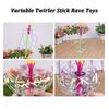 10Pcs Rainbow Spinner Toy Rainbow Twirler Stick Ribbon Fairy Wands Bright Glitter Wand Twirling Wand Light Up Spinning Toys for Festivals Party