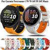 20 mm silikonklockarmband för Garmin Forerunner 170 70 570(42 mm) 645 245 165 158 55 Vivoactive 5, Mjukt Ersättningsarmband