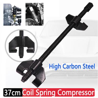 Black Coil Spring Compressor Heavy Duty Shock Absorber Disassembly Tool High Carbon Steel 37cm for Motorcycle Mountain Bike