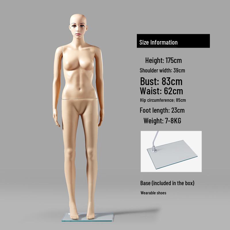 

Повнорозмірні чоловічі та жіночі манекени зі шкіряним відтінком та підставкою для демонстрації одягу Skin Tone