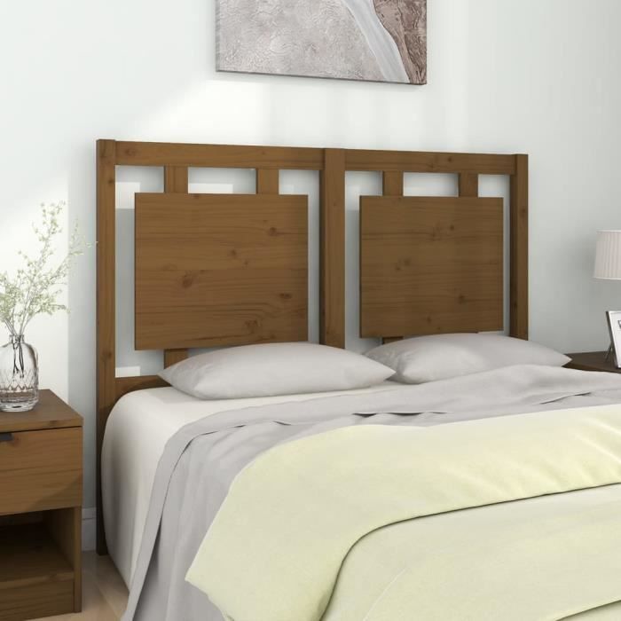 VidaXL Headboard Honey Brown 125.5x4x100 Cm Solid Pine Wood 817933