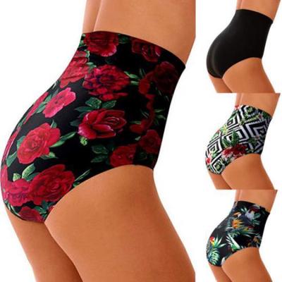 Swimwear Women High Waist Bikini Floral Shorts Swimsuit Beachwear Bathing Bottom