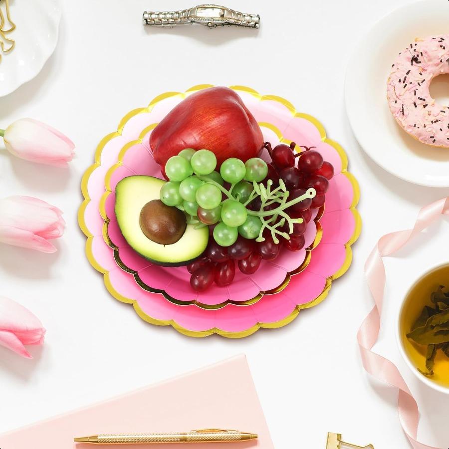 

Набор одноразовой посуды из 168 предметов, принадлежности для вечеринки, бумажные тарелки с фестонами, чашки, салфетки с золотой фольгой, пластиковые вилки, ножи, ложки United States