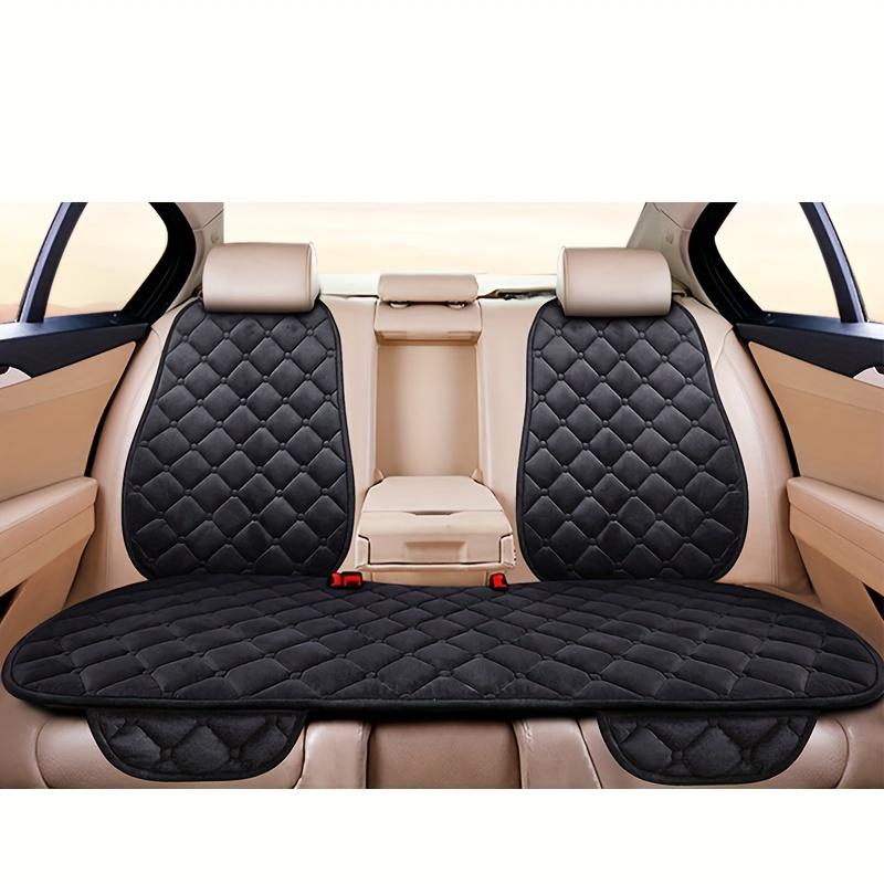 Thickened Fuzzy Automotive Seat Cushion And Backrest 3-Piece Set Single Seat Cushion With Thermal Cotton, No Binding, Office C
