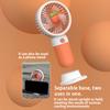 Usb Rechargeable Portable Handheld Fan – Cute Plastic Design, Dual Use (Handheld/Stand), Summer Cooling Fan For Kids & Adults