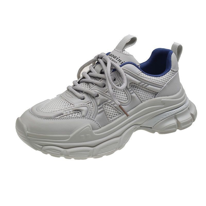 Dad shoes women's shoes 2025 new summer spring and autumn mesh shoes breathable mesh explosion thick-soled white shoes sports shoes