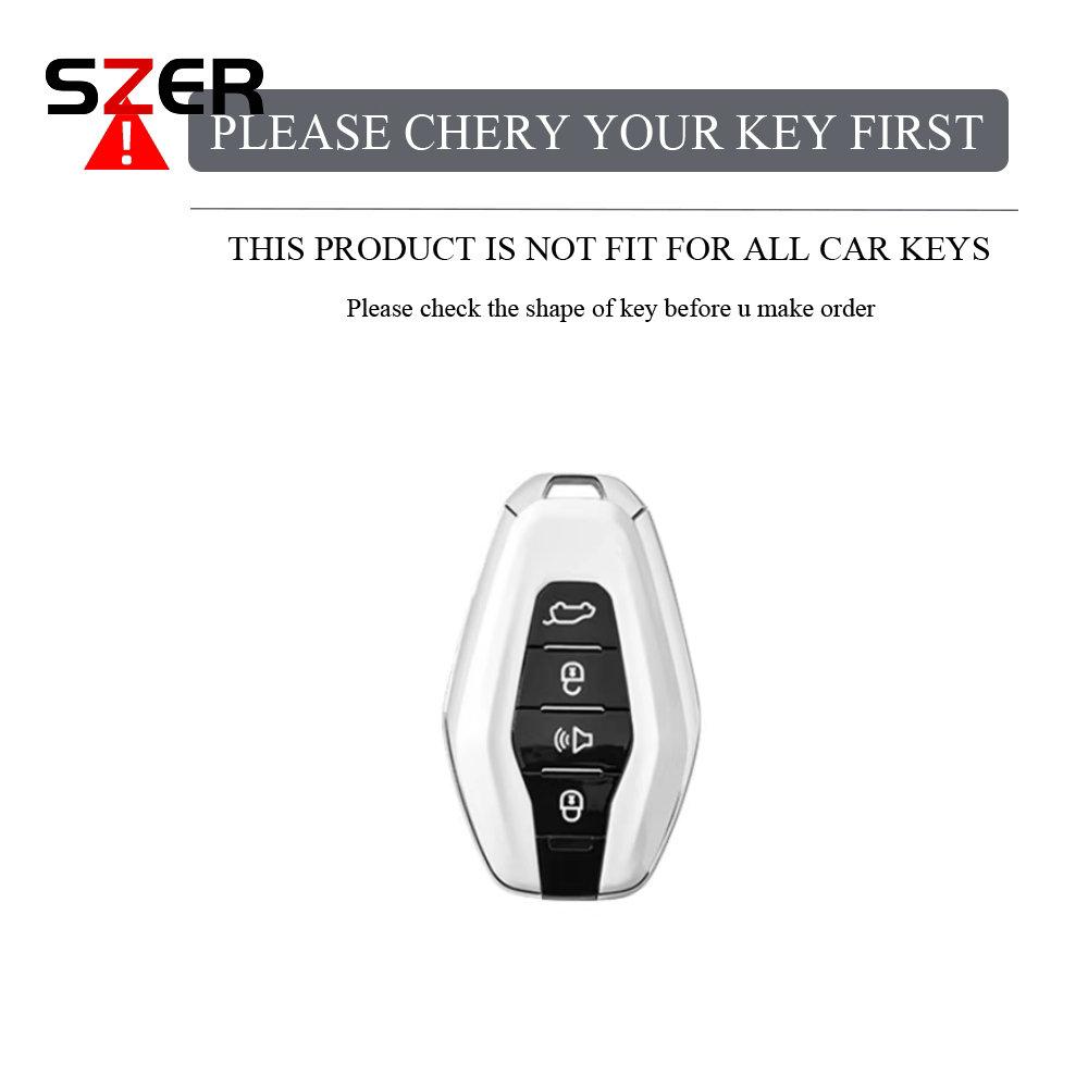 Fashion Tpu Car Key Cover Case Auto Keychain Protector Key Ring For Chery Jetour X70 X70Plus X70M X90Plus X95Pro Accessaries