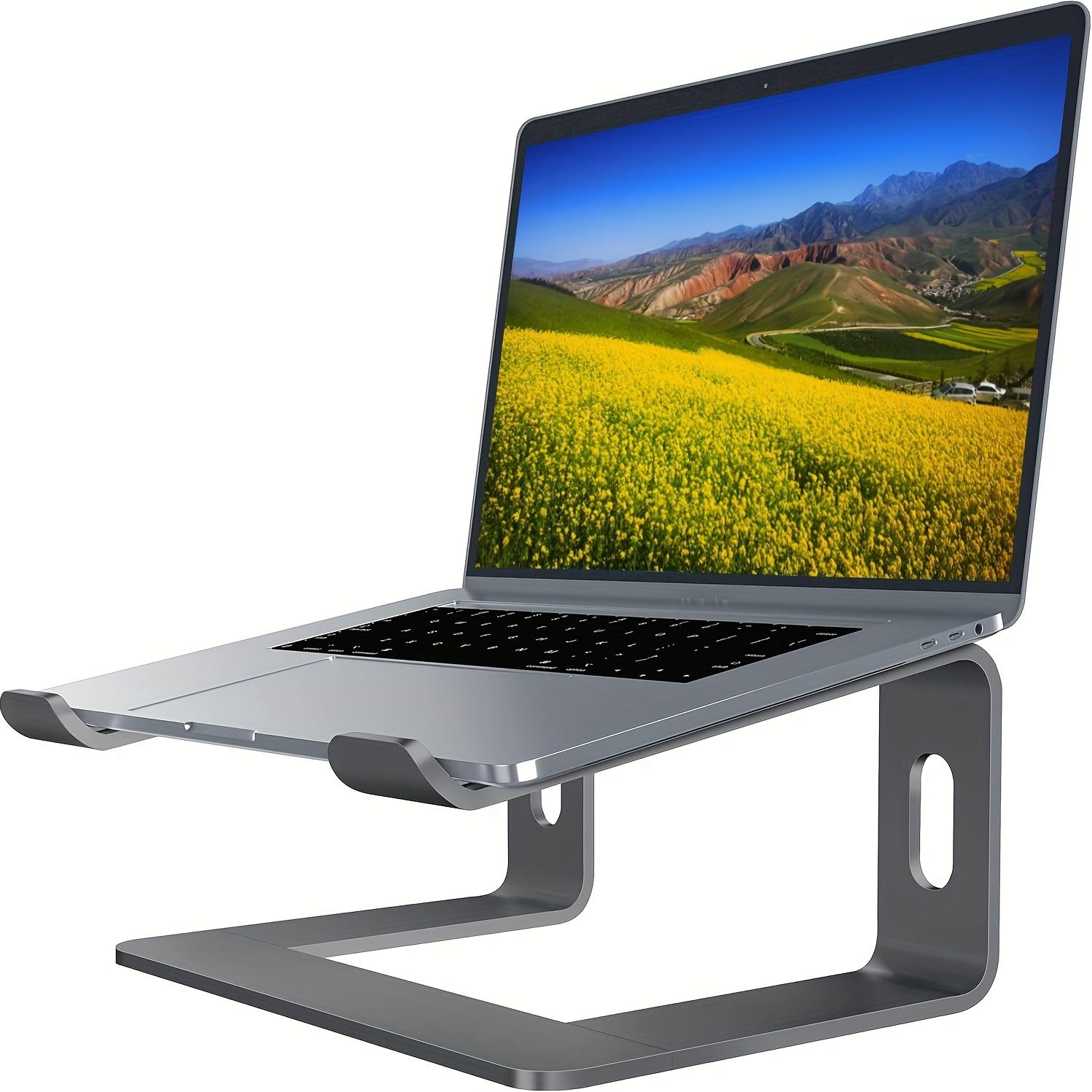 

Aluminum Alloy Laptop Stand with Adjustable Height & Cooling Pad Ergonomic Desktop Stand for Enhanced Airflow, Modern Design for Home Office 1Pc