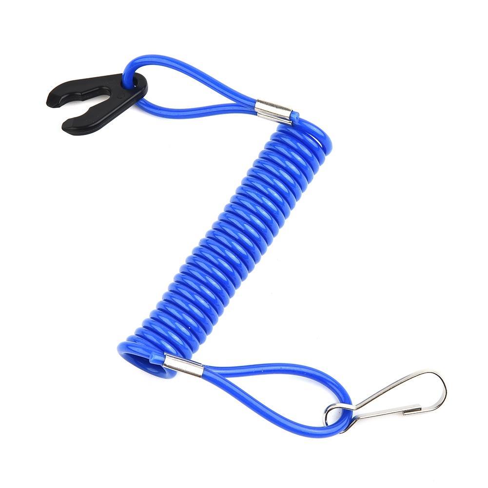 Jet Ski Kill Switch Key Outboard Stop Floating Safety Lanyard Blue TPU+PVC