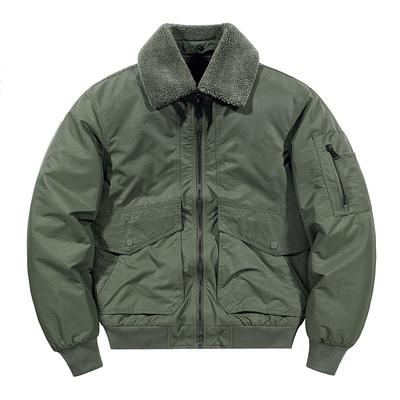 Fashion Removable Collar Jacket Man Bomber Jacket Mens Windbreaker Thicken Padded Jackets Coat Men's Clothing Casual Tooling Jacket