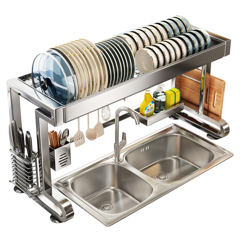 Shuaishi 304 Stainless Steel Over-Sink Dish Drying & Storage Rack