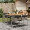 5-Cz. Garden Furniture Set With Cushions, Grey, PE Rattan