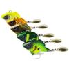 5pcs Rotating Glitter Fishing Lures Kit Vibration Bait Fishing Lures Hooks  Beach Boat Fishing