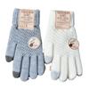 Touch screen gloves men's winter riding driving thickened plush wool cold-proof female students autumn and winter warm gloves