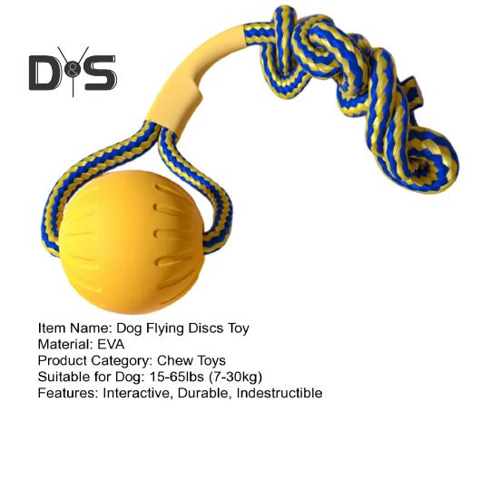 Hundleksak Flygande Diskar Anti-Bett Dragleksak Träningsring Hund Tuggleksak för Aggressiva Tuggare Interaktiv Hund Fånga Och Hämta Leksak för Hundar 15-65 lbs
