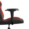 Gaming Chair with Massage Function Black and Red Faux Leather