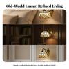 Sconce Lamp with Stained Glass Shade Classic Wall Compact