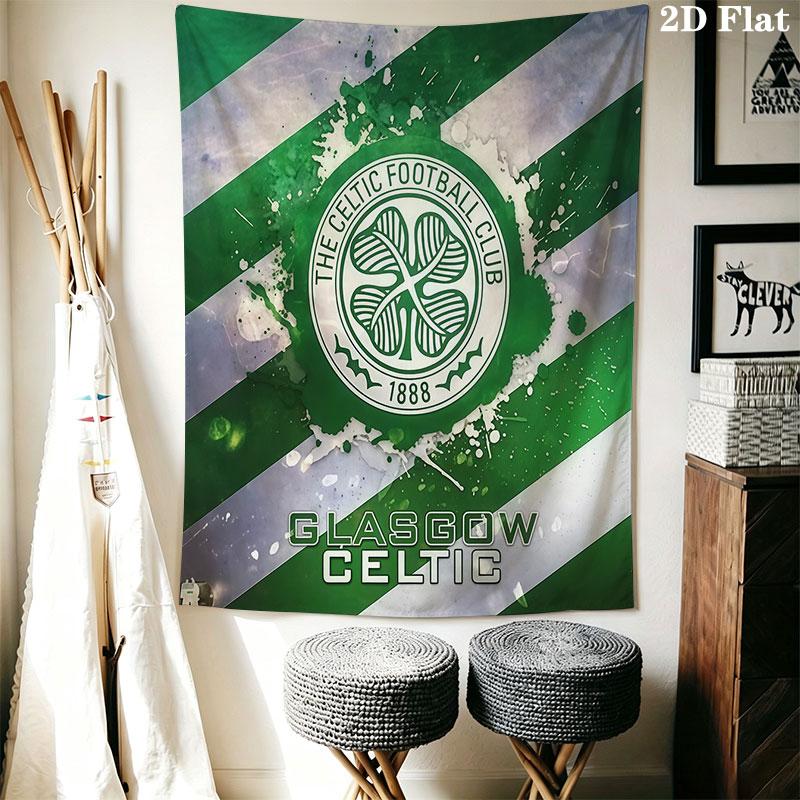 Celtic Football Club C Wall Hanging Printed Fabric Blanket Decorative Tapestries for Bedroom Living Room Home Decor