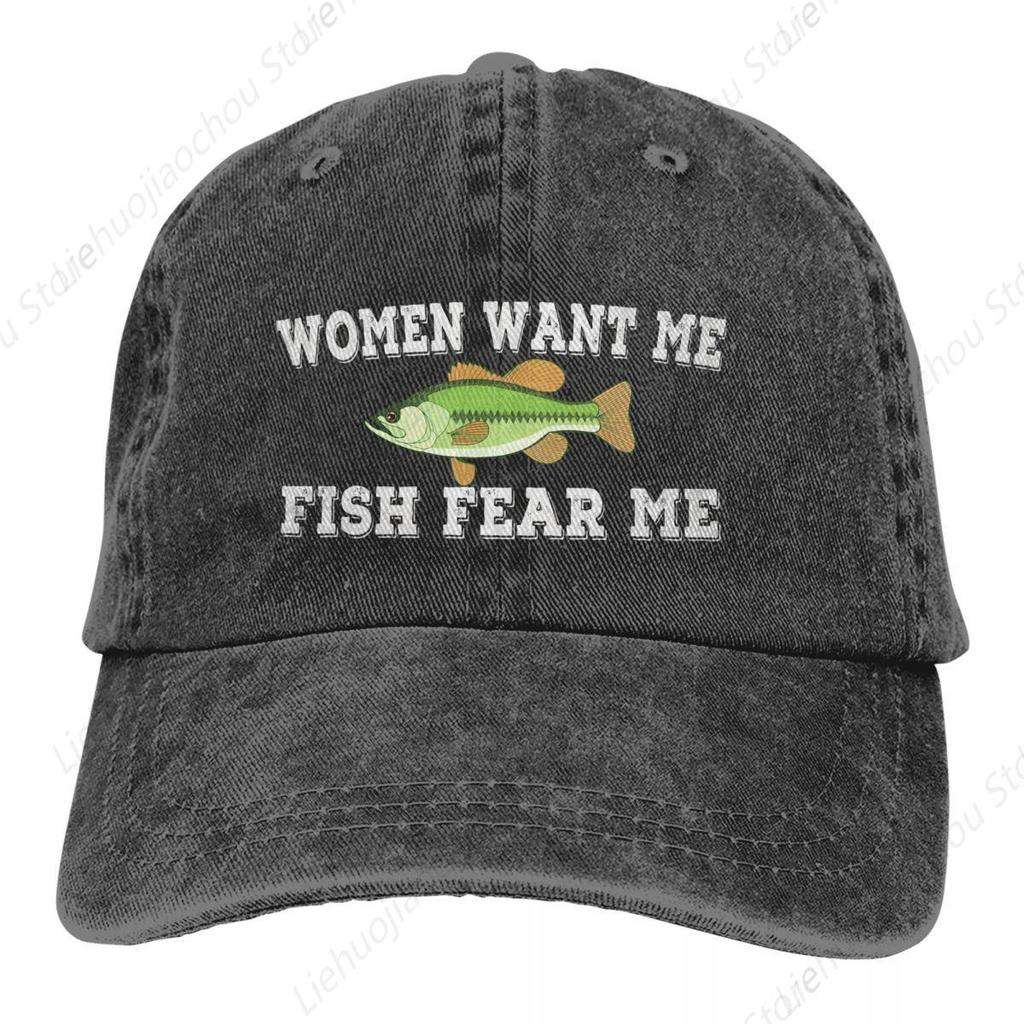 Ženy mě chtějí Ryby se mě bojí Ženy mě milují Ryby se mě bojí Rybaření Táta citáty Sarkastické vtipy Baseballové čepice Peaked Cap Meme Klobouky