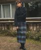 Aueonoseuteljia Vintage Check Skirt_Blue Brown