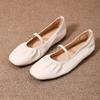Flat Shoes Women's Leather Shoes Women's Narrow Strap Flat Shoes Round Toe 2024 New Fashion Spring Mary Jane Zapatos Mujer