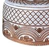 Men Cap Ethnic Vintage Flat Top Round Embroidery Decorative Breathable Turkish Jewish Holiday Wear Cap Headwear