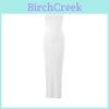 Vestito Bodycon Sexy con Spacco Laterale per l'Estate Casual in Tessuto di Poliestere ed Elastan