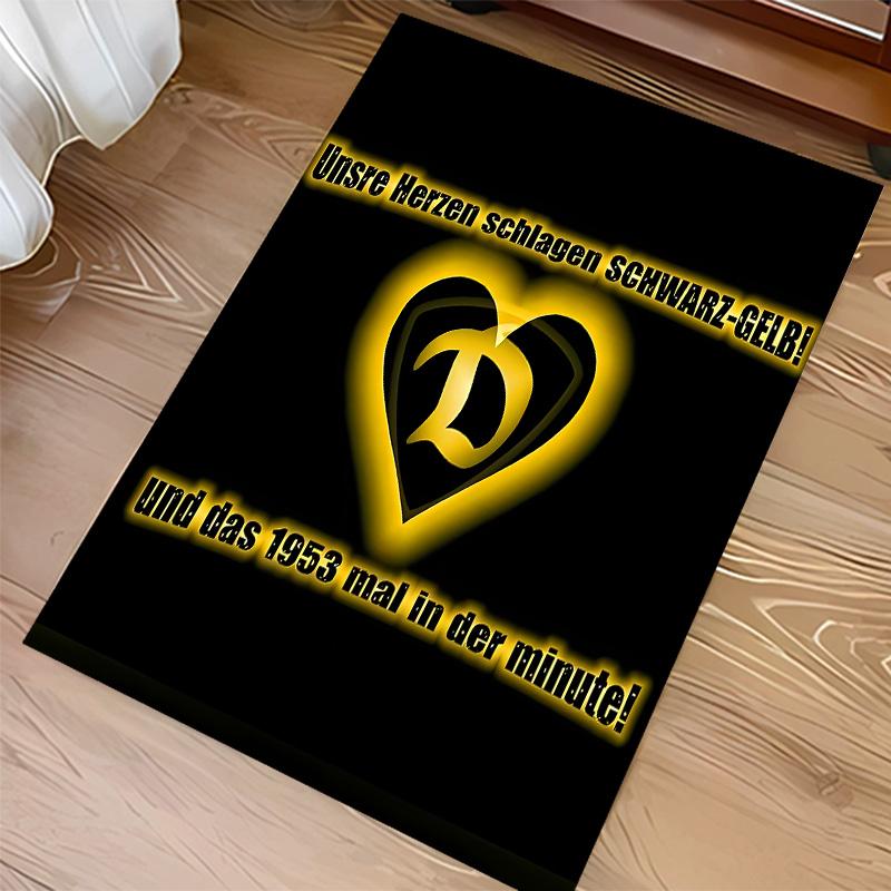 Dresden City Emblem Print Area Rug - Soft, Washable Non-Slip Indoor Mat for Office Chairs, Living Room, Home Office Decorative Rug