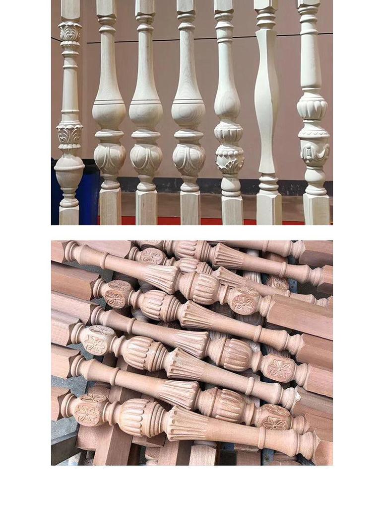 Unfinished Beechwood Staircase Newel Post – Solid Wood Balustrade and Handrail Accessory