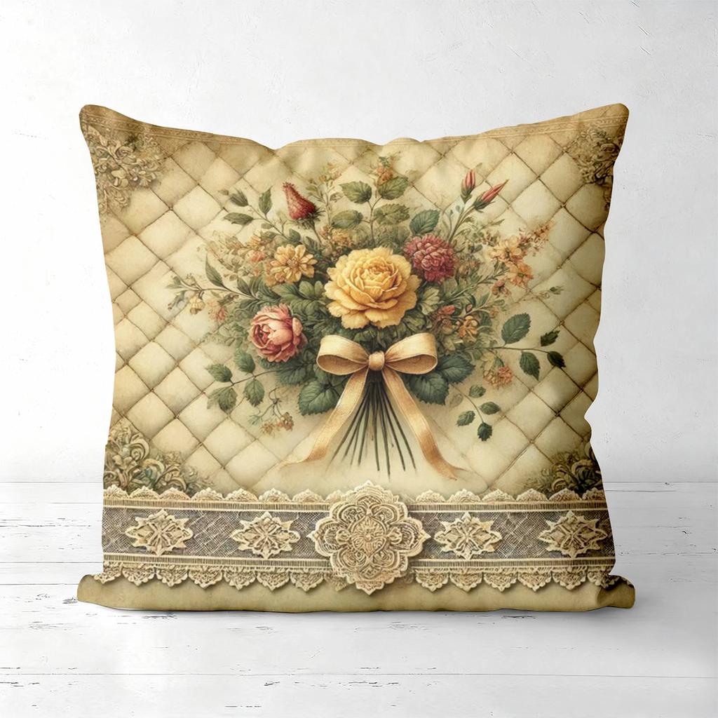 Cuscini Decorativi Floreali per la Decorazione della Casa Federa in Poliestere, Copricuscino Decorativo per Divano Cuscino per Testiera