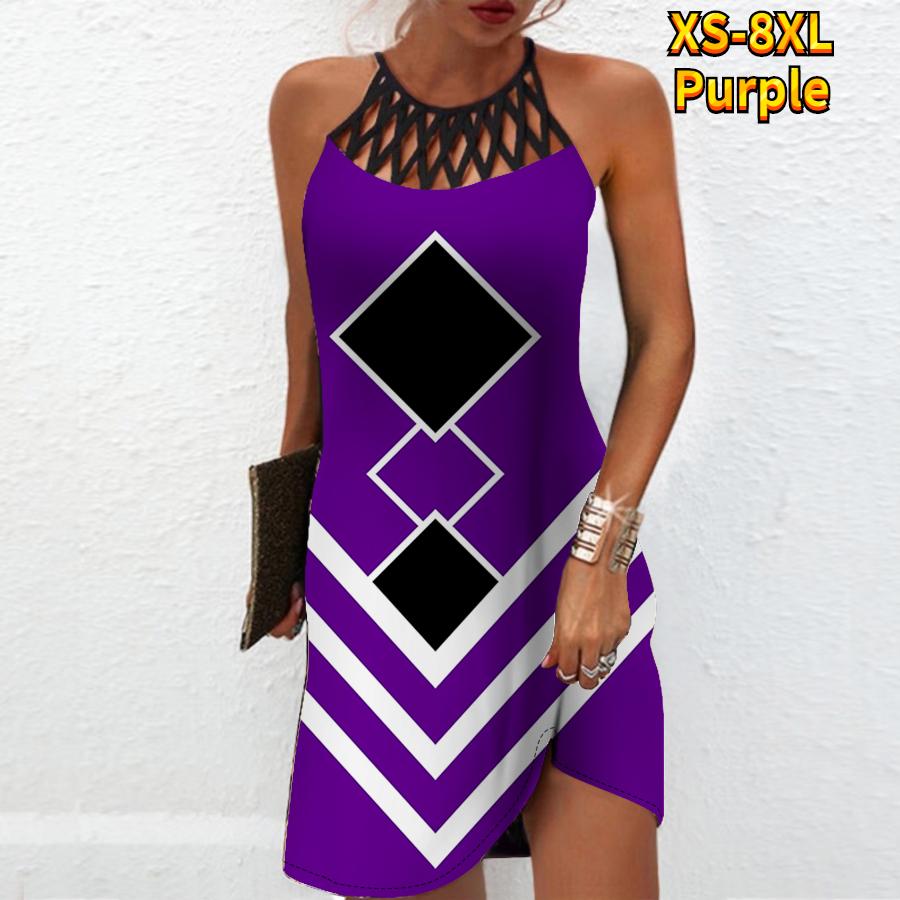 Летнее модное сексуальное платье без рукавов — фото 9