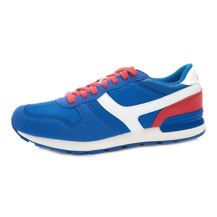 Li Ning Glory Classic Lightweight Sports Shoes Men Sneakers Blue White Red ALCJ069-2