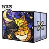 Multi Purpose Desktop Organizer Stained Glass Style Pen Holder, Unique Acrylic Organizer, 3D Exquisite Art Ornament Embossed Relief Pattern