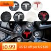 Autosticker Tesla 40 Stuks 56mm Auto Wielnaafdoppen Badge Sticker Embleem Decals Accessoires Voor Tesla Model 3 Model Y S Auto