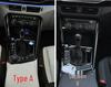 Volkswagen Tiguan L Interior Gear Shift Console Carbon Fiber Wrap Stickers.