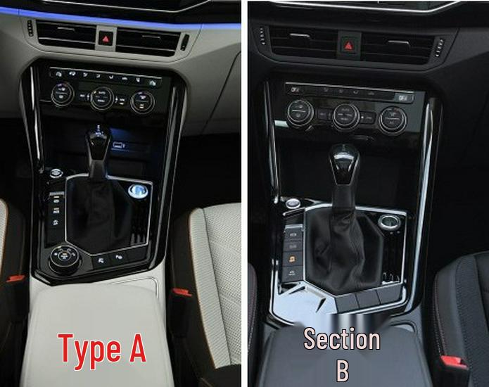 Volkswagen Tiguan L Interior Gear Shift Console Carbon Fiber Wrap Stickers.