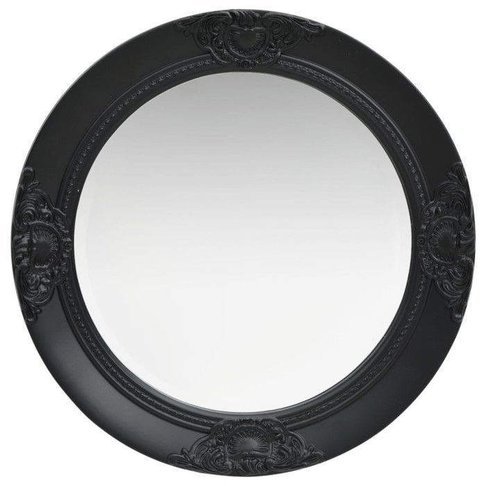 VidaXL Miroir mural style baroque 50 cm noir 320347