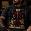 T-shirt Carte du Tarot Justice de Vlad l'Empaleur | T-shirt Graphique Gothique Médiéval