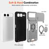 KEYSION Shockproof Armor Case for Infinix Hot 60i 5G Silicone+PC Camera Lens Protection Ring Stand Phone Cover for Hot 60i 5G