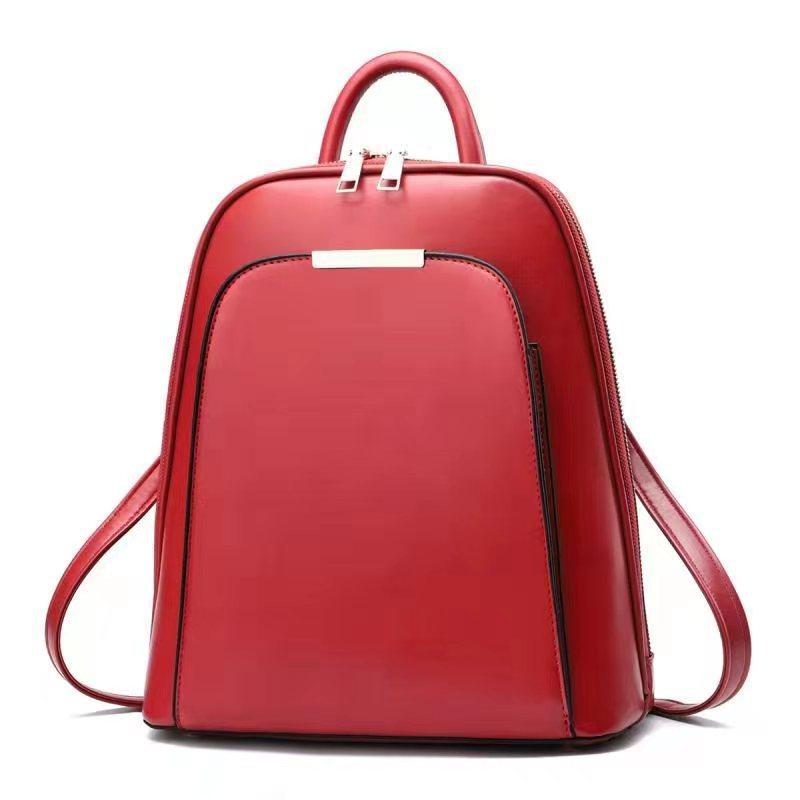 New Solid Color Middle-aged Women's Backpack, Schoolbag, Travel Backpack, Dual-purpose Large-capacity Mother