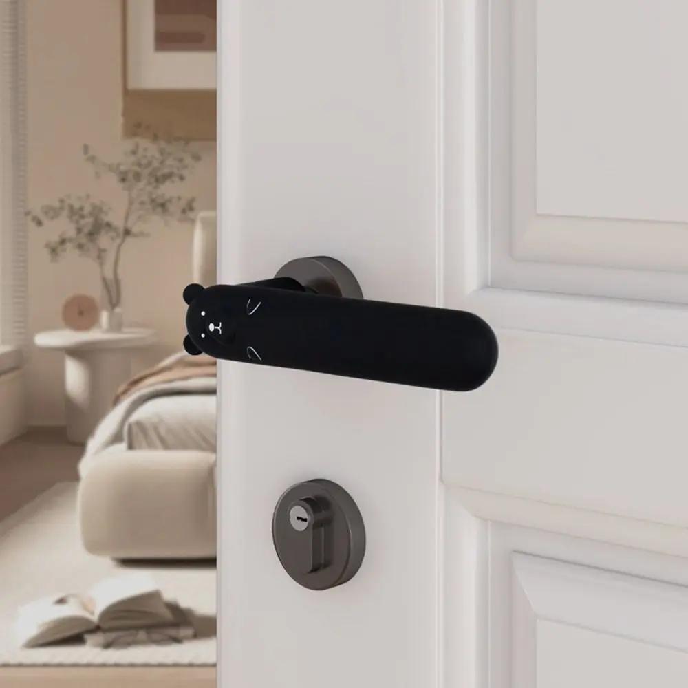 Cute Anti-Slip Silicone Protective Cover Silicone Door Handle Protector Cover Anti Wall Protectors Collision Static Door Cover