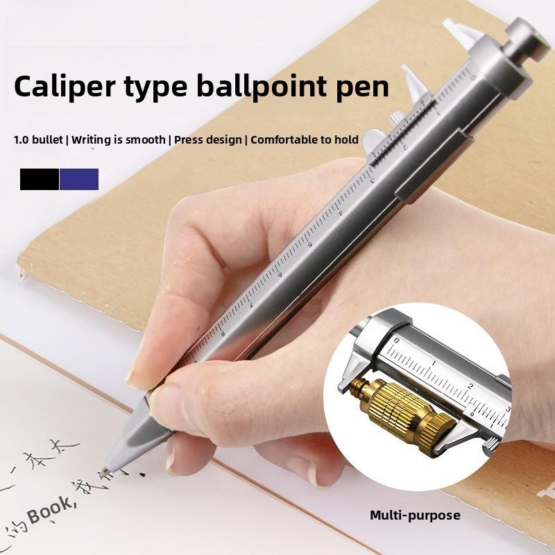 Multifunction Plastic Vernier Caliper Roller Ball Pen Ball-Point 0.5mm Stationery