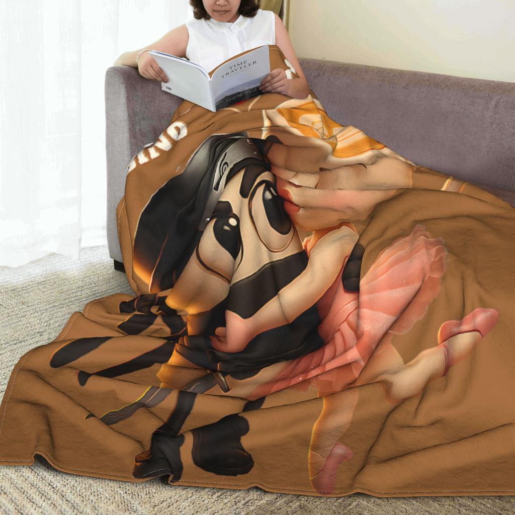 Ballerina Cappuccina Cappuccino Italian Brainrot Plush Blanket Students Flannel Throw Blanket For Couch Chair Soft Bedspread
