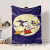 1Pc Snoopy Witch Halloween Night Blanket Soft And Comfortable Casual Warm Camping Travel Christmas Halloween Gift M91799